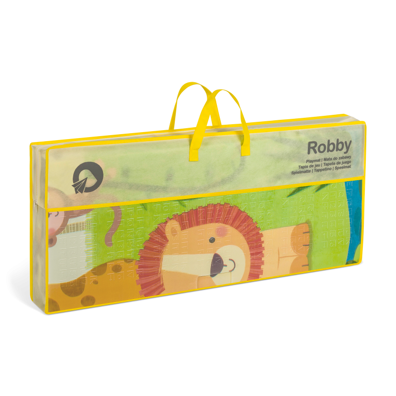 Tapis Éducatif Bébé – Lionelo Robby Multicolors 180 x 200 cm - Double Face