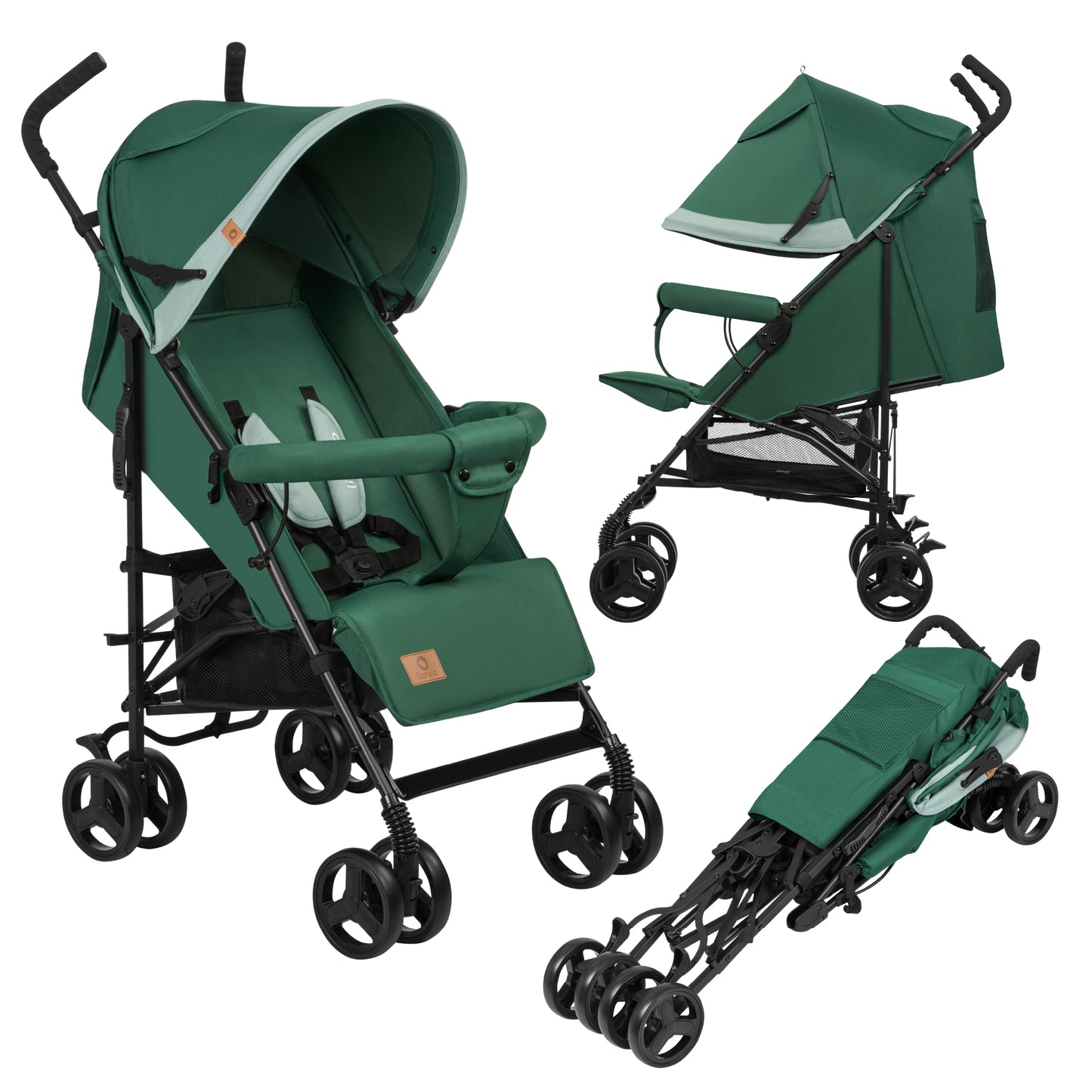 Poussette Légère – Lionelo Elia Green Forest - 6 mois à 3 ans - 6 kg - Pliage Compact