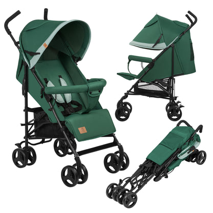 Poussette Légère – Lionelo Elia Green Forest - 6 mois à 3 ans - 6 kg - Pliage Compact