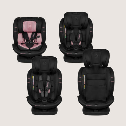 Siège Auto Évolutif – Lionelo Bastiaan i-Size Pink Rose 40-150 cm - Rotation 360°