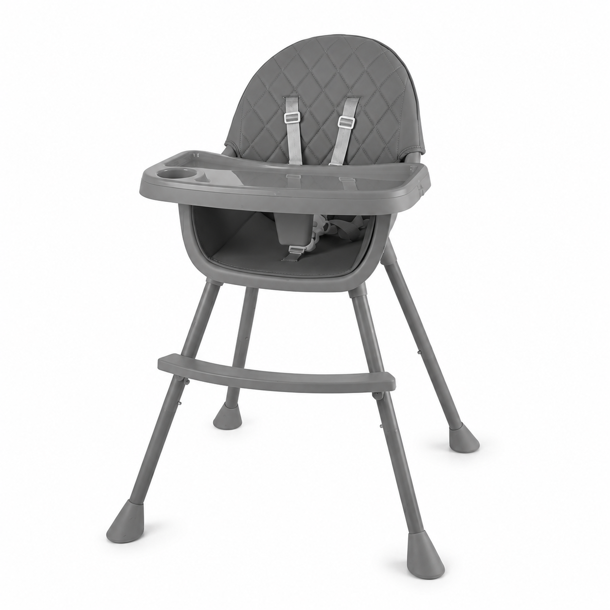 Chaise Haute Bébé – Gris - Dès 6 mois - Modèle B-E08