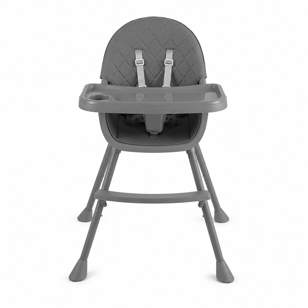 Chaise Haute Bébé – Gris - Dès 6 mois - Modèle B-E08