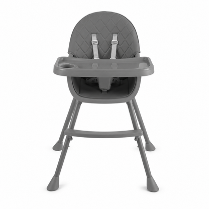 Chaise Haute Bébé – Gris - Dès 6 mois - Modèle B-E08