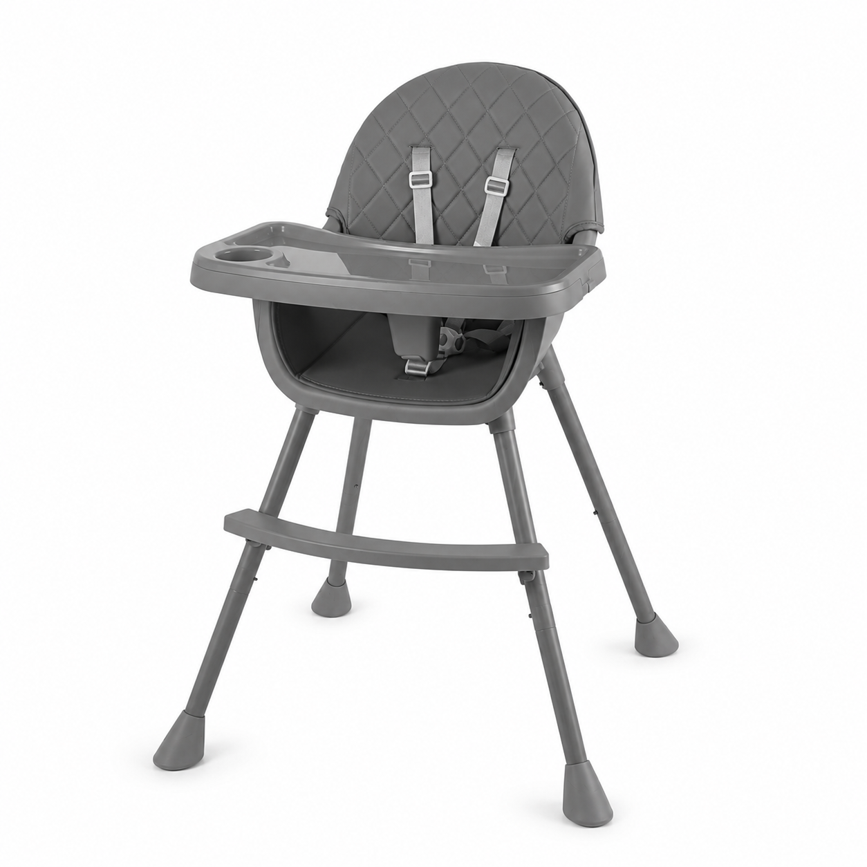 Chaise Haute Bébé – Gris - Dès 6 mois - Modèle B-E08