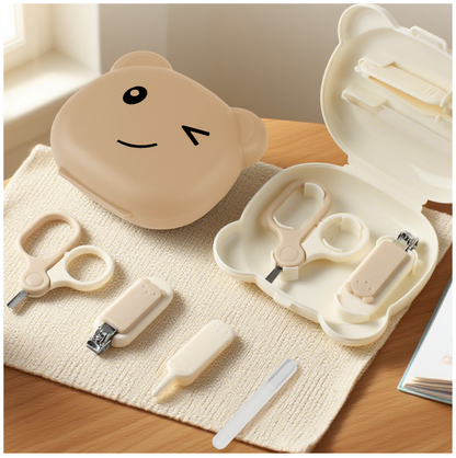 Kit Soin des Ongles Bébé 4 Pièces – Blanc - Sécurisé - Dès la Naissance