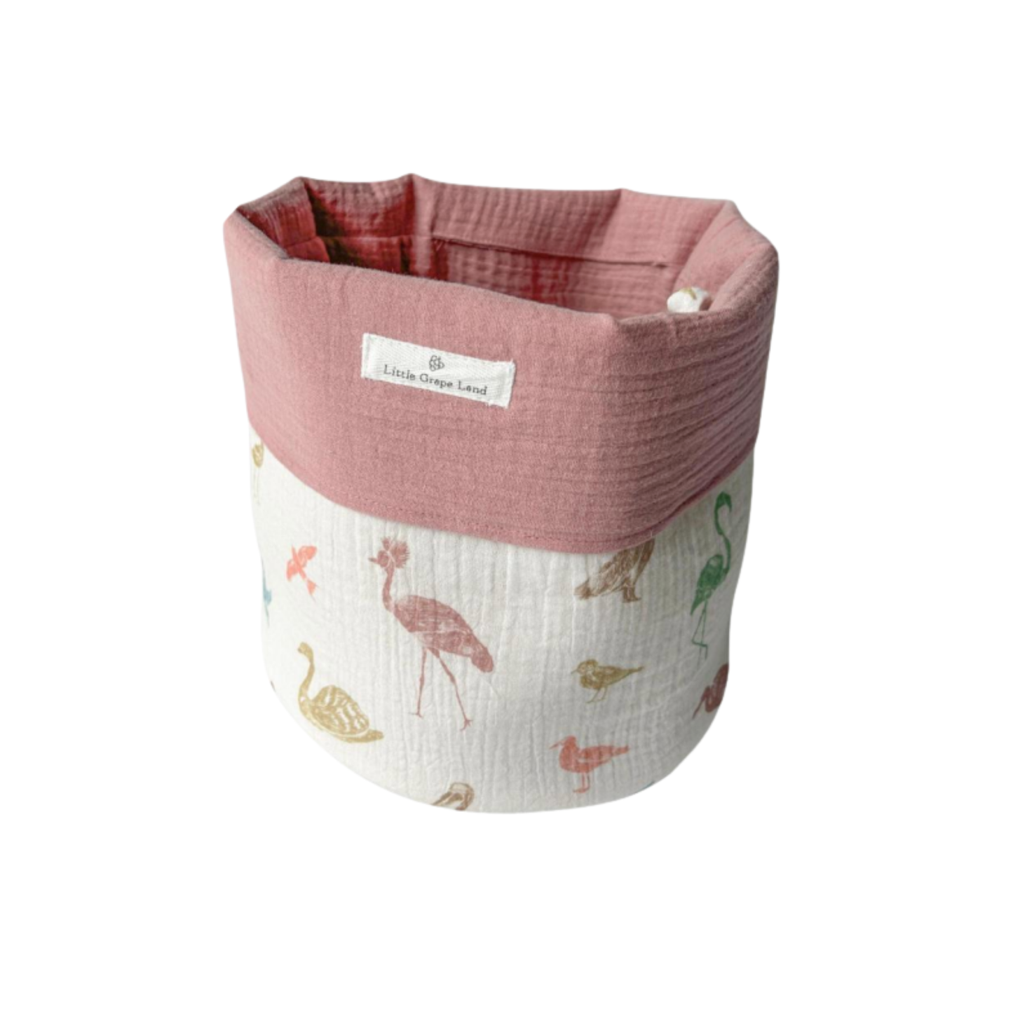 Panier de Rangement Bébé – Mousseline 100% Coton - Ø23 cm
