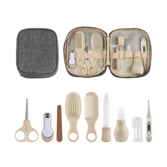 Kit de Toilette Bébé 9 Pièces – Hygiène Complète - Dès la Naissance