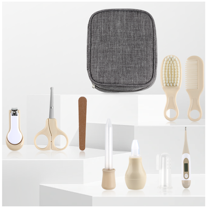 Kit de Toilette Bébé 9 Pièces – Hygiène Complète - Dès la Naissance
