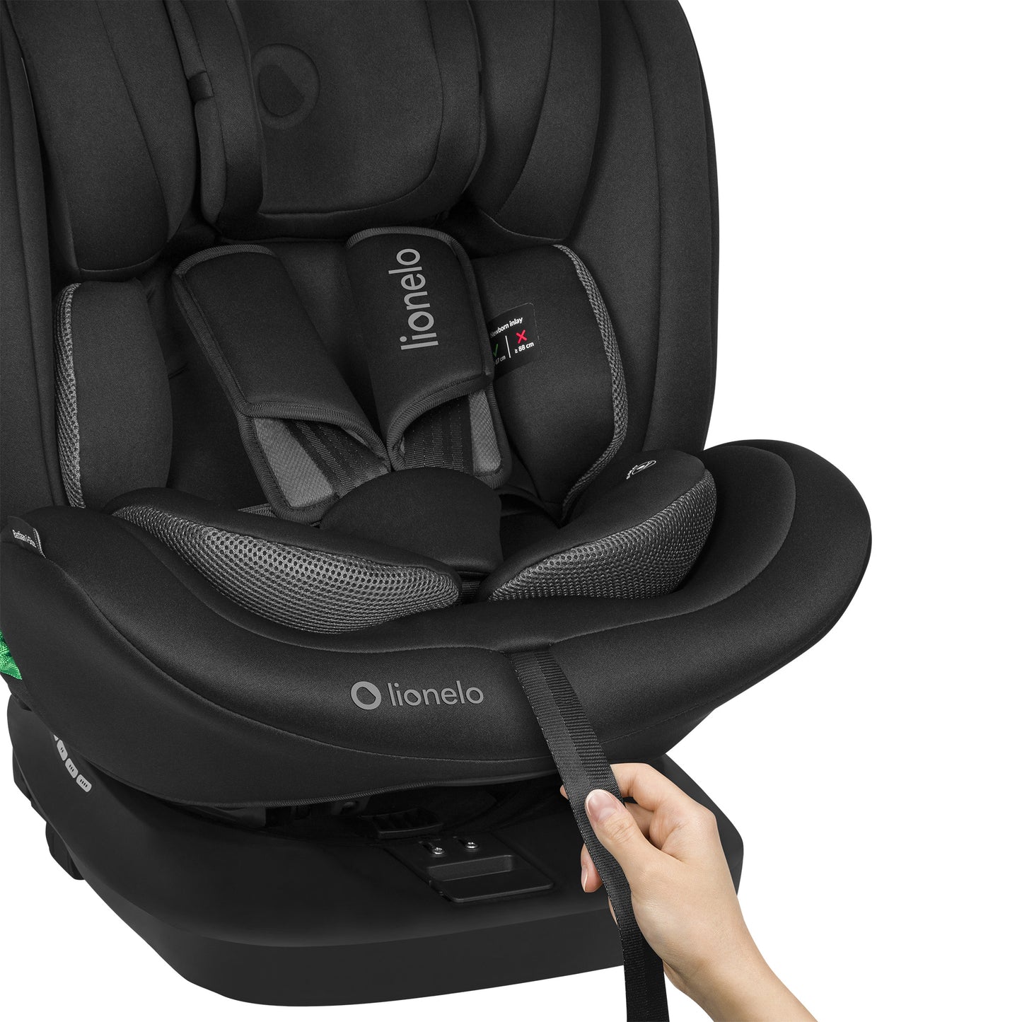 Siège Auto Évolutif – Lionelo Bastiaan i-Size Black Carbon 40-150 cm - Rotation 360°