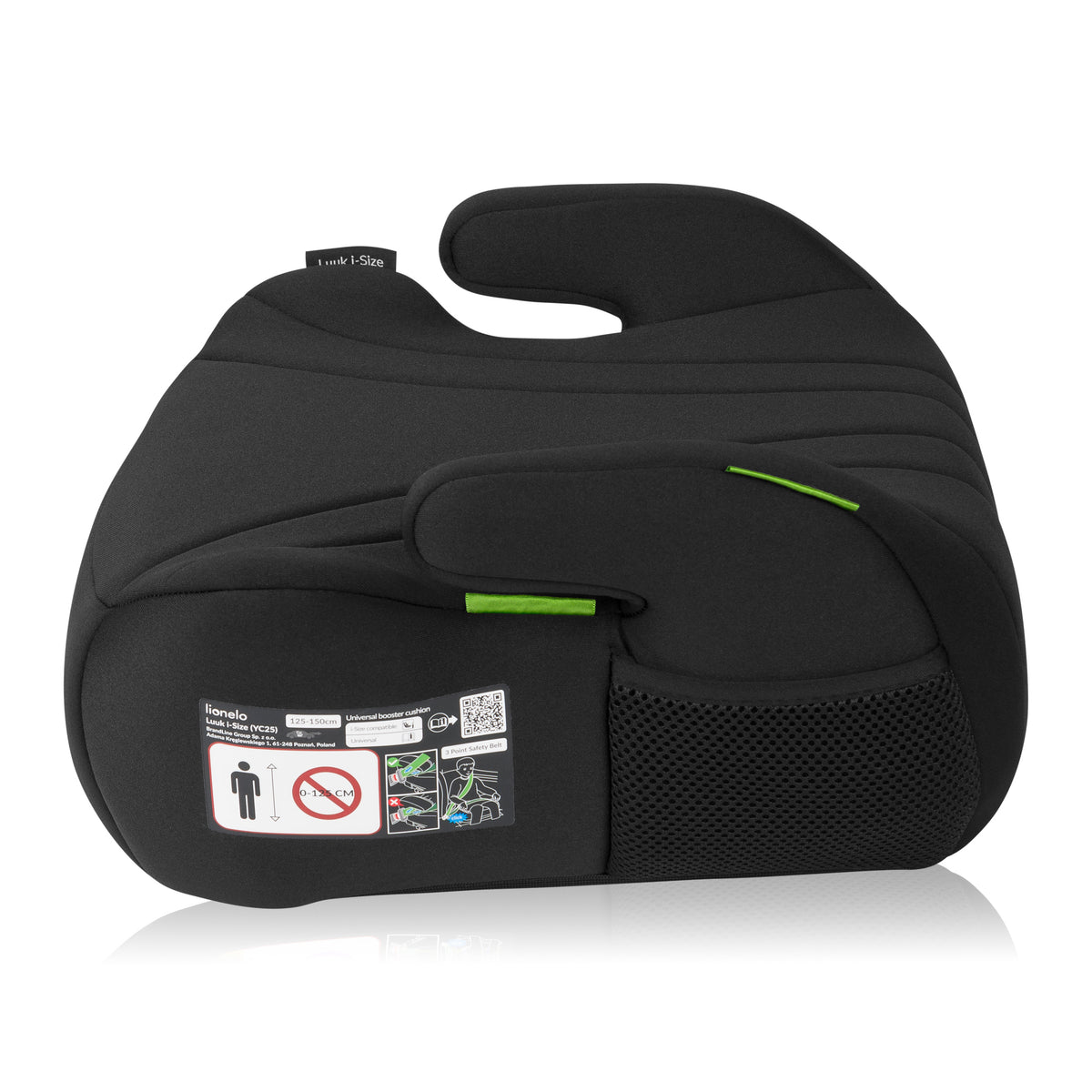Rehausseur Auto Enfant – Lionelo Luuk i-Size  125-150 cm - Noir