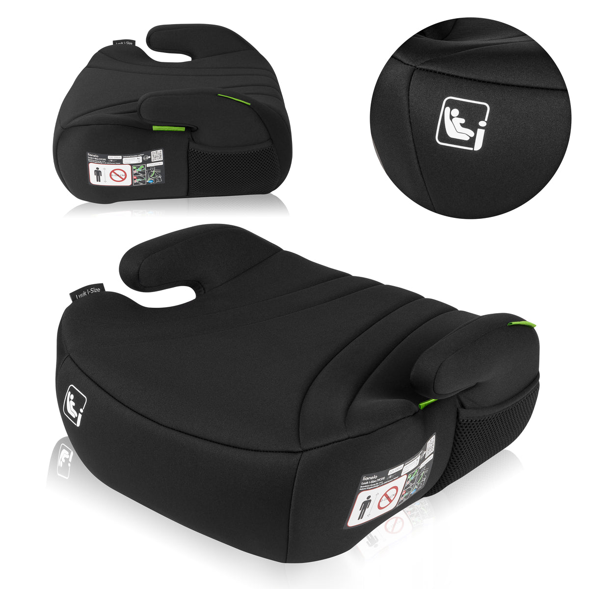 Rehausseur Auto Enfant – Lionelo Luuk i-Size  125-150 cm - Noir