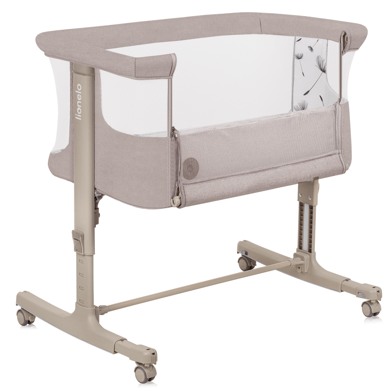 Lit Bébé 3 en 1 – Lionelo Aurora Beige Cappuccino - Cododo - Berceau - Lit Autonome
