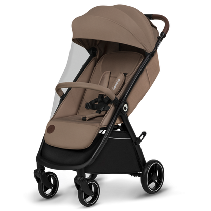 Poussette – Lionelo Ingrid Beige Sand - 6 mois à 4 ans - Pliage 1 Main - UPF50+