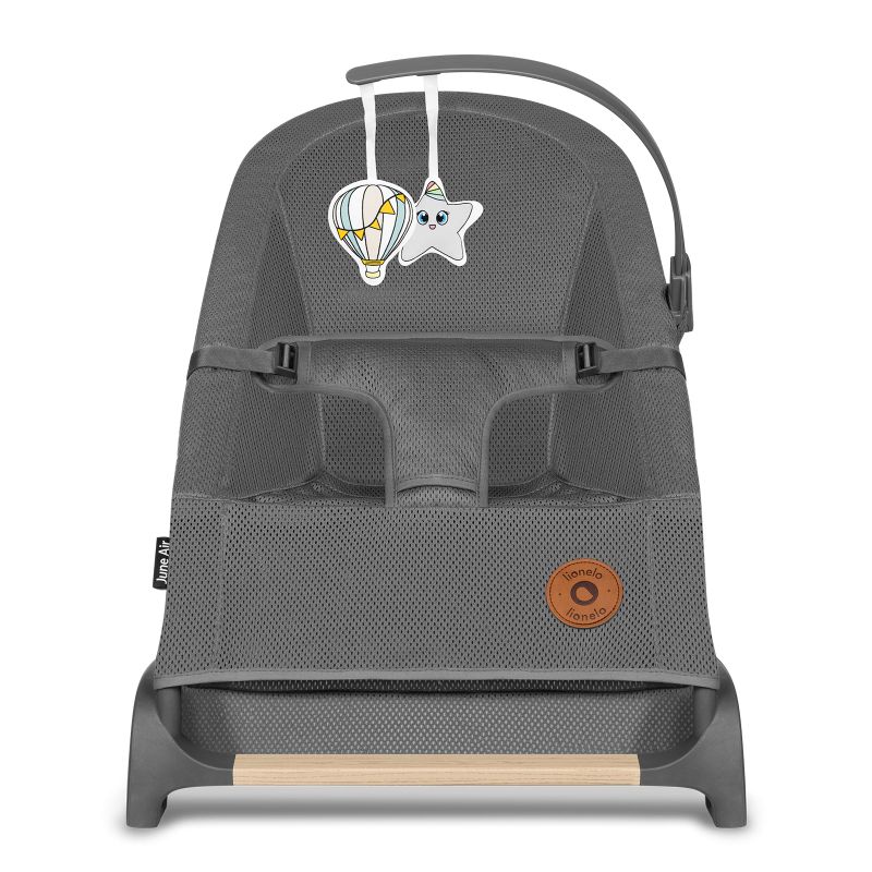 Transat Balancelle Bébé – Lionelo June Grey Graphite 0-9 kg - Arche de Jeux