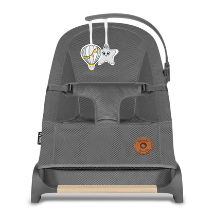 Transat Balancelle Bébé – Lionelo June Grey Graphite 0-9 kg - Arche de Jeux