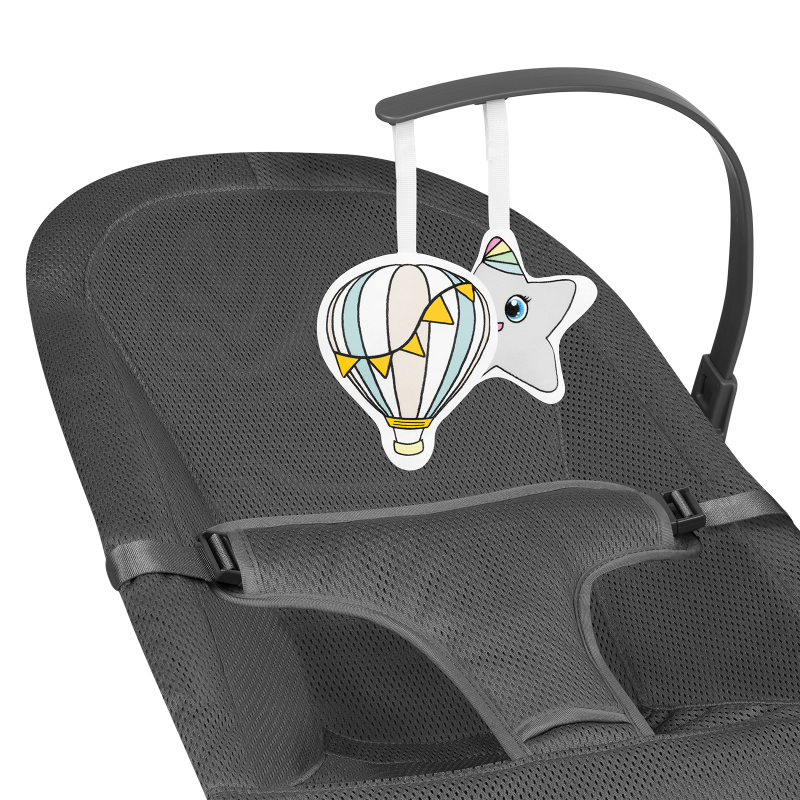 Transat Balancelle Bébé – Lionelo June Grey Graphite 0-9 kg - Arche de Jeux