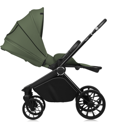 Poussette 3 en 1 – Lionelo Mika Plus Green Olive - Naissance à 4 ans - Siège Auto Inclus