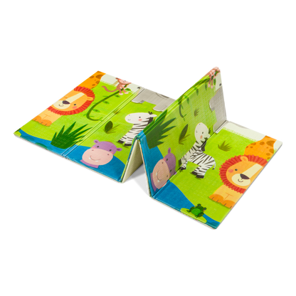 Tapis Éducatif Bébé – Lionelo Robby Multicolors 180 x 200 cm - Double Face