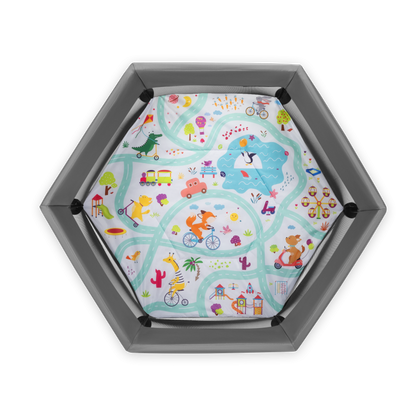 Parc Bébé – Lionelo Roem Grey Multicolors 6 mois/2 ans - Pliable